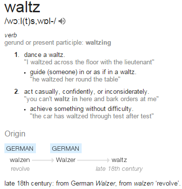 waltzing-meaning